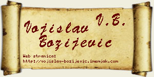 Vojislav Božijević vizit kartica